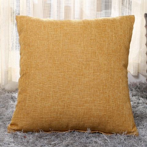 Solid Linen Sofa Waist Cushion Cover 40*40/45*45/50*30/50*50/55*55/40*60cm Throw Pillowcase Office Home Decor Pillow Case Cojine ► Photo 1/6
