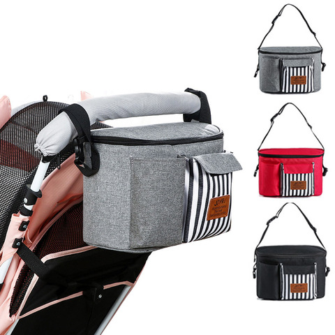 Baby Stroller Bag Waterproof Diaper Bag Mom Travel Hanging Nappy Bags Carriage Buggy Cart Bottle Backpack ► Photo 1/6