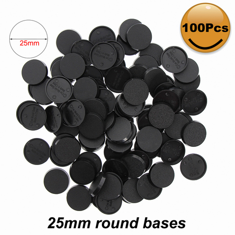 MB325 40pcs/60pcs/100pcs 25mm Round Plastic Model Bases for Wargames Table Games ► Photo 1/6