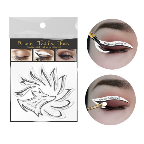 Eyeliner Eye Shadow Nine-Tailed Fox Eye Patch Eyeshadow Models Template Shaping Stencil Eyes Make up Aid Tools ► Photo 1/6