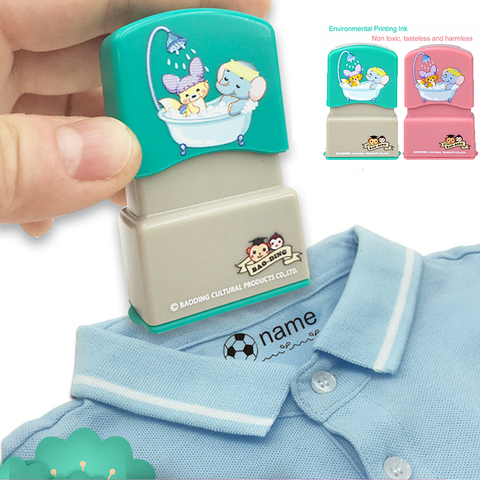 Baby Custom name stamp children teacher cartoon kindergarten all language name student clothes non-fading small animal inking ► Photo 1/6