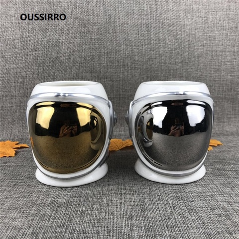 OUSSIRRO Creative Astronaut Space Helmet Ceramics Handel Coffee Large Volume Mug Office Mugs Cup Color Box For Gifts ► Photo 1/6