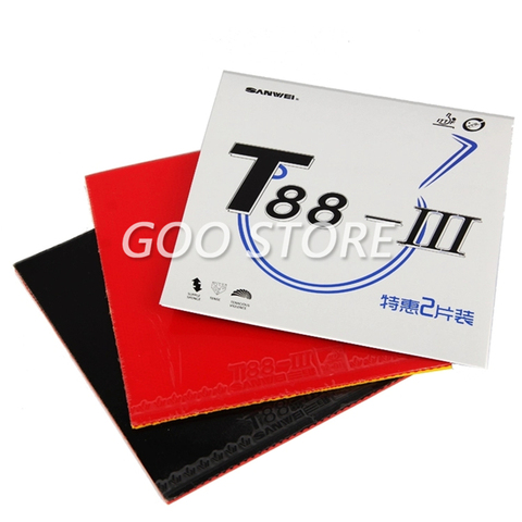 1pcs SANWEI T88-3 Table Tennis Rubber Half sticky Loop with sponge pimples in Original SANWEI ping pong sponge ► Photo 1/6