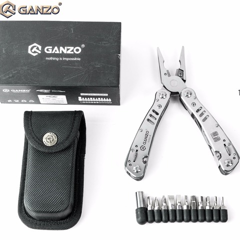 Ganzo G302H G302-H Motor Multi Pliers Tool Kit set Nylon Pouch Nice Combination Stainless Steel Folding Knife Pliers For Camping ► Photo 1/6