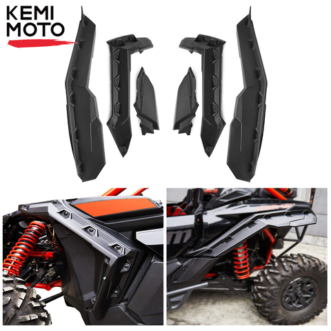 KEMIMOTO UTV Super Extended Fender Flares for Can-Am Maverick X3 Turbo R 2017 2022 715002973 ► Photo 1/6