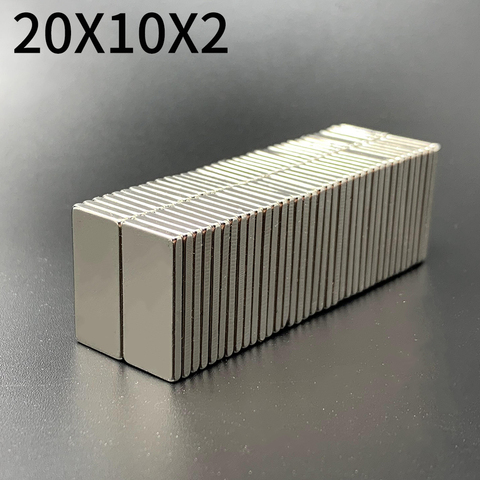 5/10/20psc Neodymium magnet 20x10x2 N35 NdFeB square super strong strong permanent magnet block rare earth refrigerator magnet ► Photo 1/4