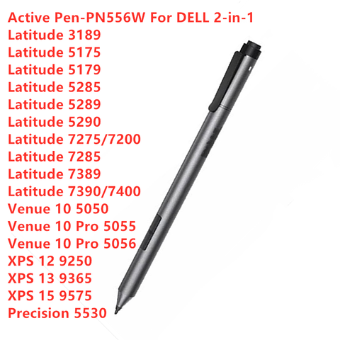 Active Stylus Pen PN556W For Dell Latitude 3189 5175 5179 5285 5289 5290 7275 7200 7285 7389 7390 7400 2-in-1 Tablet ► Photo 1/6