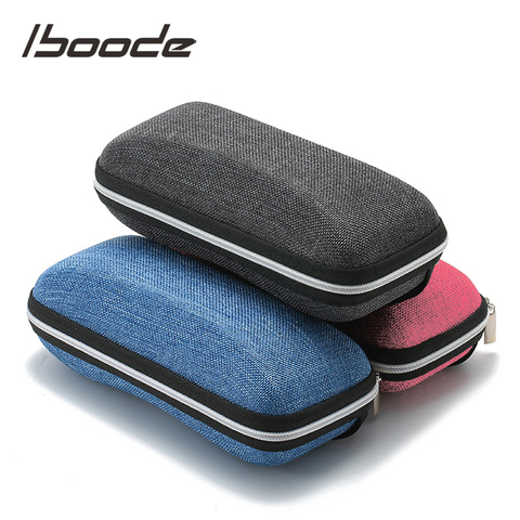 iboode Leather/Cloth Zipper Myopia Glassses Case Presbyopia Eyeglasses Box Simple Sunglasses Storage Boxes Portable Organizer ► Photo 1/6