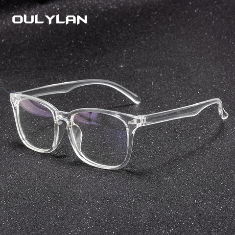 Oulylan Transparent Eyeglasses Women Men Anti Blue Light Glasses Frames Female Male Computer Eyewear Clear Optical Myopia Frame ► Photo 1/6
