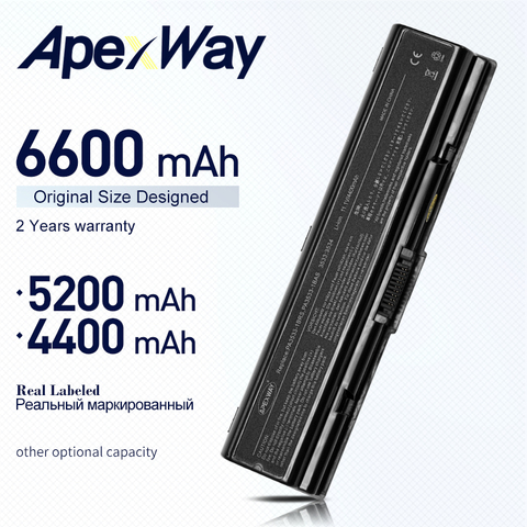 ApexWay Battery For Toshiba PA3533U-1BAS PA3534U-1BAS PA3534U-1BRS Satellite A200 A205 A210 A215 L300 L450D L500 L505 A300 A500 ► Photo 1/6