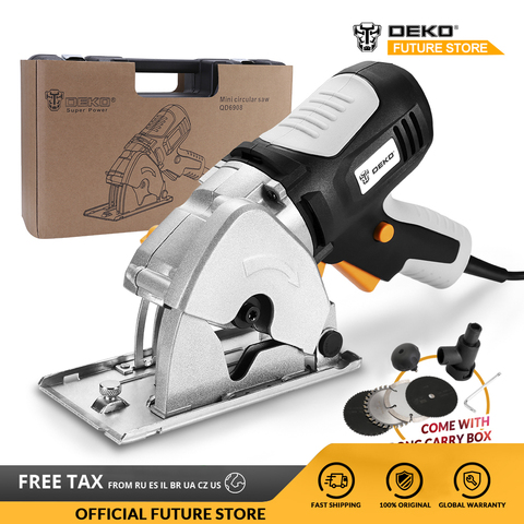 DEKO DKMS85Q2 Handheld Mini Circular Saw Handle Power Tools 4 Blades BMC Box Personal Safety and Electrical Safety System ► Photo 1/6