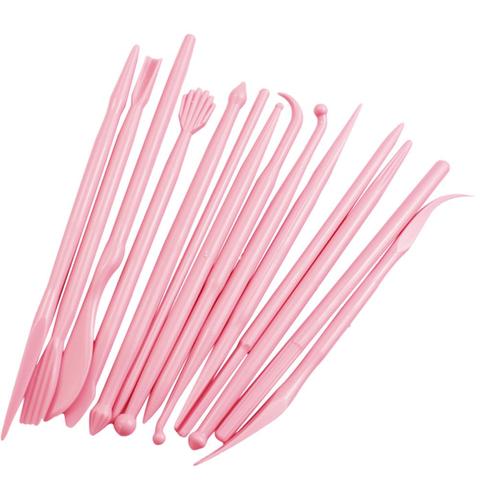 Facemile Cake Carved Group 14 Pink Fondant Cake Sugar Flower Sculpture Group Shaping Baking DIY Tools Mold 03044 ► Photo 1/6