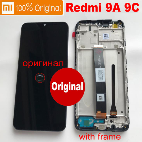 Original New Working 9C Glass Sensor LCD Display Touch Panel Screen Digitizer Assembly with Frame For Xiaomi Redmi 9A Redmi9 ► Photo 1/3