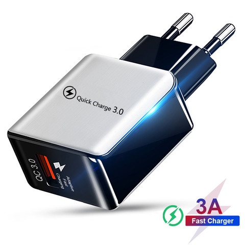 Quick Charge 3.0 4.0 USB Charger Universal 5V 3A Fast Charging Adapter For Samsung S10 Xiaomi Huawei Tablet Mobile Phone Charger ► Photo 1/6