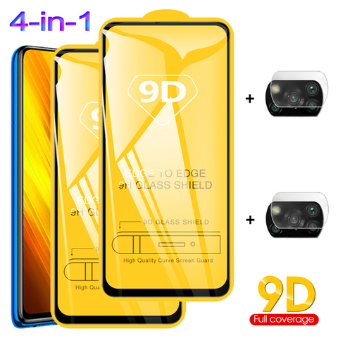 poco x3, tempered glass for poco x3 nfc glass pocophone f2 pro camera protection poko f2 pro xiaomi poco x3 screen protector ► Photo 1/6