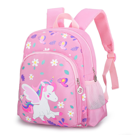 Girls Lovely Unicorn Flower Primary School Bag Children Double Shoulder Backpack Dropship ► Photo 1/5