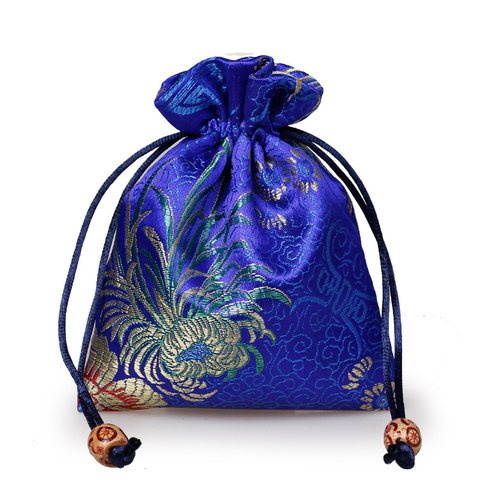 High Quality Embroidery Silk Gift Pouch 11x14cm Jewelry Travel Storage Pouch Mini Candy Jute Packing Bags for Gift Bag (1pc/lot) ► Photo 1/6