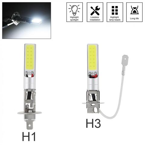 H1 H3 Canbus Super Bright LED Bulb Car Fog Light Headlight 4014 24SMD 12V 6000K Running Light Auto Motorcycle Lamp Replacement ► Photo 1/5