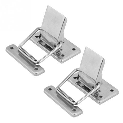 2Pcs Stainless Steel Latch Hasp Lock for Cabinet Case Spring Loaded Latch Catch Toggle hasp wooden box lock furniture hardware ► Photo 1/6