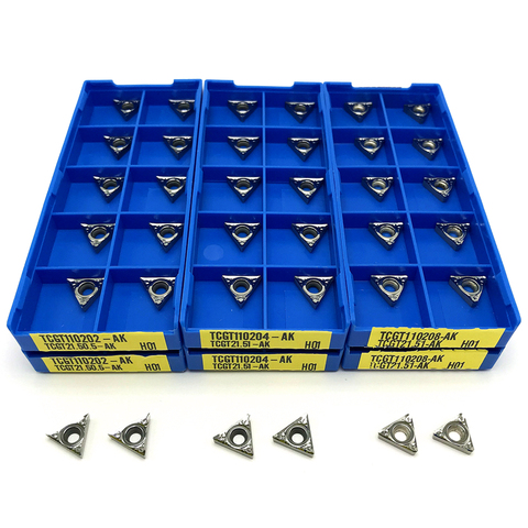 TCGT110204 AK H01aluminum Carbide inserts Cutting tool Internal Turning Tool TCGT 110204 CNC Aluminum Copper Tool turning insert ► Photo 1/6