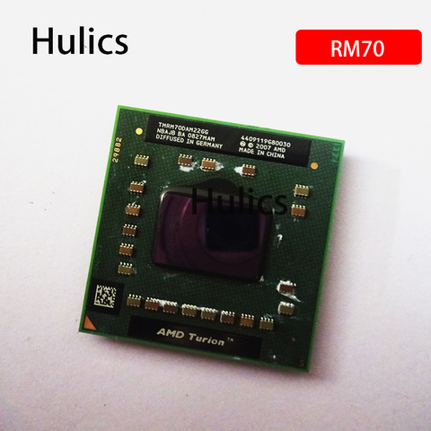 Hulics AMD Turion 64 X2 Mobile technology RM-70 RM 70 RM70 2.0 GHz Dual-Core Dual-Thread CPU Processor TMRM70DAM22GG Socket S1 ► Photo 1/2