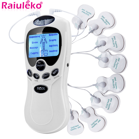 8 Mode EMS Electric Herald Tens Machine Acupuncture Body Massage Muscle Stimulator Digital Therapy Massager Electrostimulator ► Photo 1/6