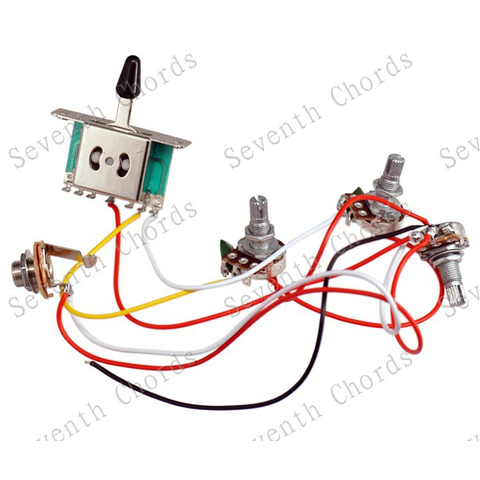 A Set Guitar Wiring Harness Prewired 3 Pcs 500K Pots 5-Way Switch For Electric Guitar Accessories parts ► Photo 1/4