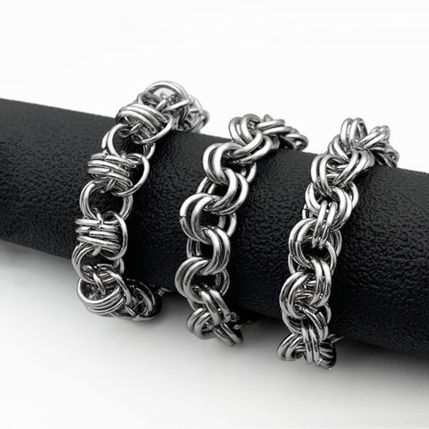 Fashion titanium steel multi-round bracelet stainless steel simple men and women all-match jewelry hot sale ► Photo 1/6