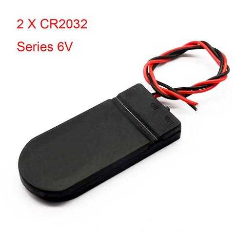 3V X 2 CR2032 6V Button Coin Cell Battery Socket Holder Case Cover With ON/OFF Switch Battery Storage Box ► Photo 1/4