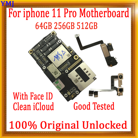 Clean iCloud LogicBoard For iPhone 11pro Motherboard With/NO Face ID Unlocked For iPhone 11 Pro Mainboard with LTE 4G Plate ► Photo 1/2