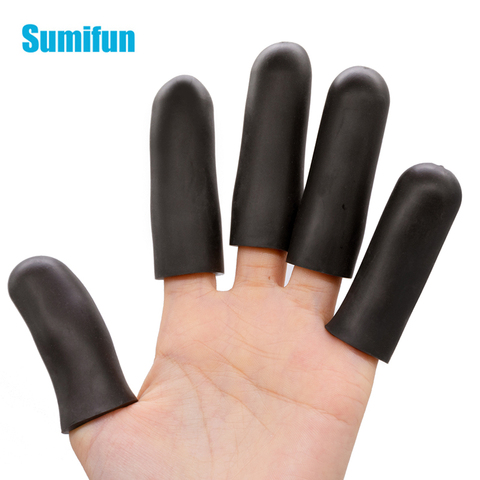 2Pcs 2.3*6.7cm Black Thick Finger Protector Silicone Gel Tubes Thumb Covers Toe Protection For Corn Blister Cracked Pain C1696 ► Photo 1/6