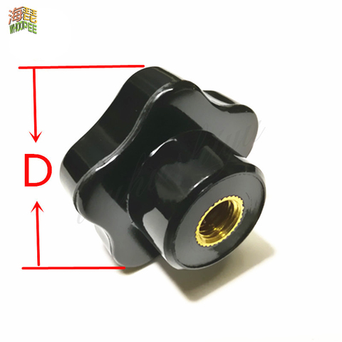 2pcs/lot  M4 M5 M6 M8 M10 M12 hand adjusting nut /Bakelite Five-Star Type Plastic Head Handle nuts Wood Plum Bolt ► Photo 1/2