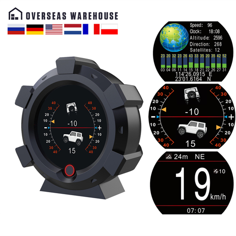 AUTOOL X95 GPS Horizontal Slope Meter Inclinometer Speedometer PMH KMH Car Compass Pitch Tilt Angle Altitude Latitude Longitude ► Photo 1/6