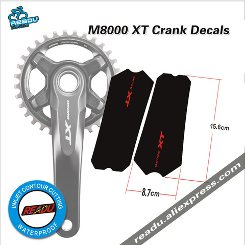 M8000 XT crank sticker Tooth plate stickers crankset protection DIY stickers Covers fit for Shimano M8000XT Cranks decals ► Photo 1/6