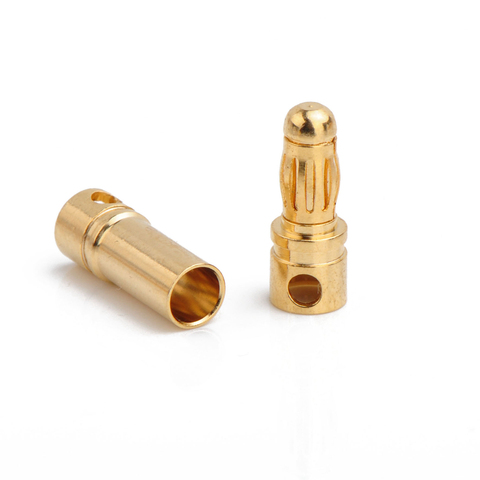 10/20pairs 2mm 3.5mm 4mm Gold Bullet Banana Connector Plug For RC FPV Racing Drone Quadcopter ESC Battery Motor ► Photo 1/1