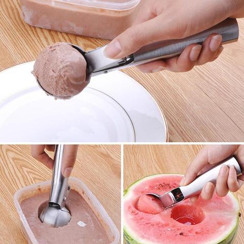 New Stacks Polished Ball Maker Ice Cream Yogurt Scoop Spoon Stainless Steel