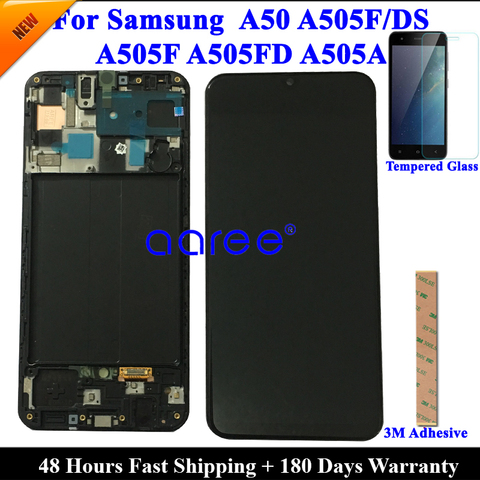 Super AMOMLED Original LCD  For Samsung A50 2022 A505 LCD A50 lcd For Samsung A50 A505 LCD Screen Touch Digitizer Assembly ► Photo 1/3