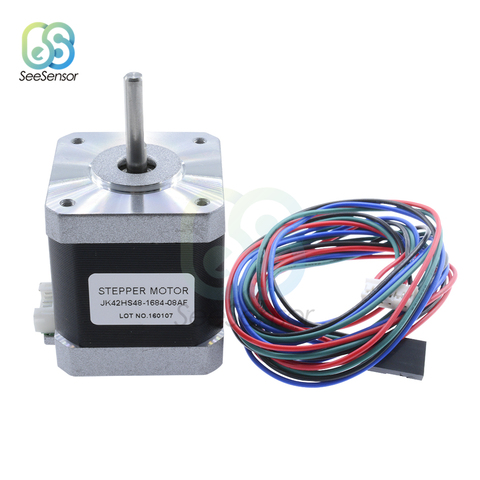 42mm Nema17 Stepper Motor JK42HS48-1684 Nema 17 Motor 2A 4-lead for 3D Printer ► Photo 1/6