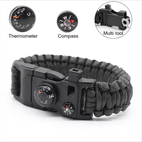 15 In 1 Paracord Survival Outdoor Bracelet Multifunction Military Emergency Camping Tactical EDC Bracelets Escape Wrist Strap ► Photo 1/4
