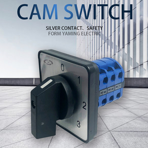 12 Terminals 0-3 Positions DIY Rotary Cam Changeover Switch LW26-20/3 Output Use For Motor / Solar System Three Different Loads ► Photo 1/6