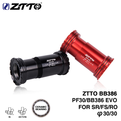 ZTTO BB386 CERAMIC 30mm PF30 bicycle Press Fit Bottom Brackets Axis for MTB Road bike Parts BB30 Crankset chainset Durability ► Photo 1/6