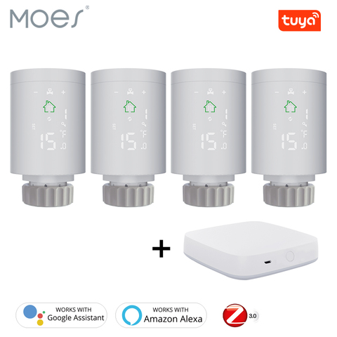 Tuya ZigBee3.0 Smart Radiator Actuator Programmable Thermostatic Radiator Valve Temperature Controller Voice Control via Alexa ► Photo 1/6