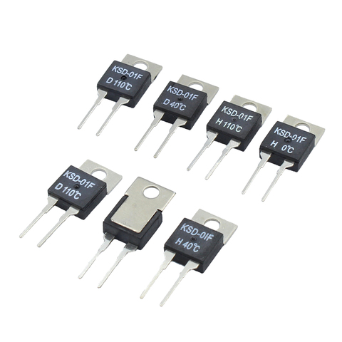 5Pcs KSD-01F/JUC-31F Temperature Switch relay Thermal control TO-220 H/D 40/45/50/55/60/65/70/75/80/85/90/95 Centigrade ► Photo 1/1