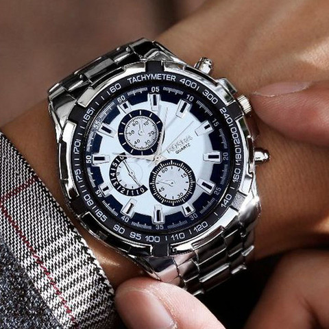 Rosra Man Watch Men Sports Watches 3 Decorative Dial Metal Quartz Wristwatches Cheap Price Dropshipping Reloj Relogio Masculino ► Photo 1/6