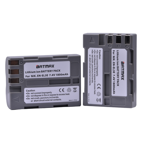 Batmax EN-EL3E EN EL3e ENEL3e Battery akku for Nikon for Nikon D300S D300 D100 D200 D700 D70S D80 D90 D50 L15 ► Photo 1/5