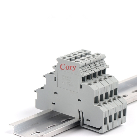 10PCS Din Rail Sensor/actuator terminal block DIKD-1.5 Three Layer 3 Level Triple Wire Connector DIKD1.5  Screw connection ► Photo 1/5