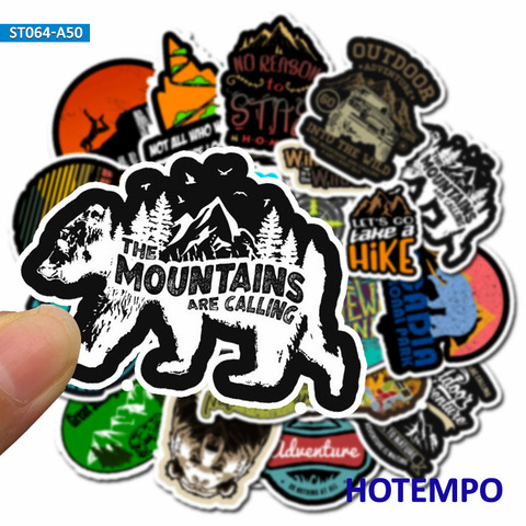 50pcs Outdoor Wild Camping Stickers Outdoor Adventure Climbing Travel Landscape Waterproof Sticker for Mobile Phone Laptop Decal ► Photo 1/6