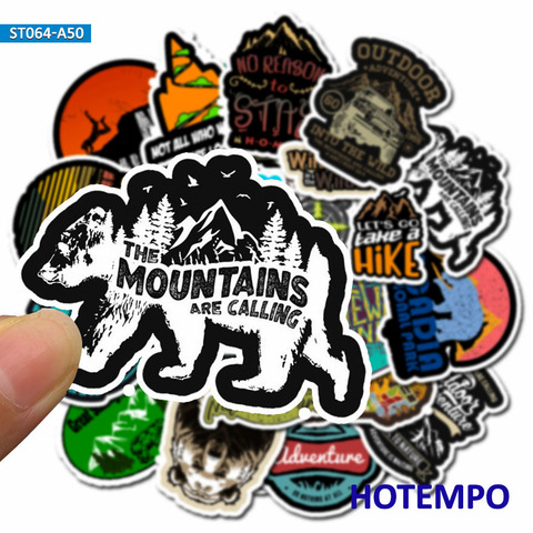 50 National Park Outdoor Hiking Camping Nature Stickers Laptop Bumper Decals