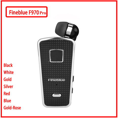 2022 Fineblue F970 Pro Mini Portable in-ear 10 hours Bluetooth 5.0 neck clip telescopic type business Sport Earphone Vibration ► Photo 1/6