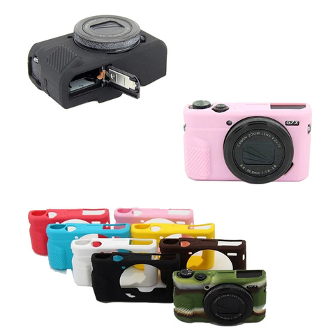 New Camera Silicone Case for Canon G7XII G7X II G7X Mark 2 G7X III G7X3  G7X Mark 3 Rubber Protective Body Cover bag Camera Skin ► Photo 1/6